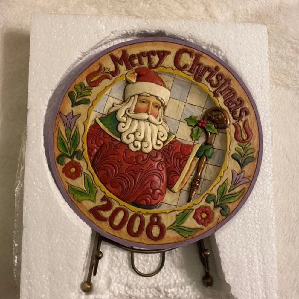 Jim shore Santa plate